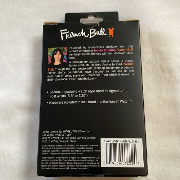 FRENCH BULL DESIGNER BAND FOR APPLE WATCH 38MM NIB - Picture 2 of 4